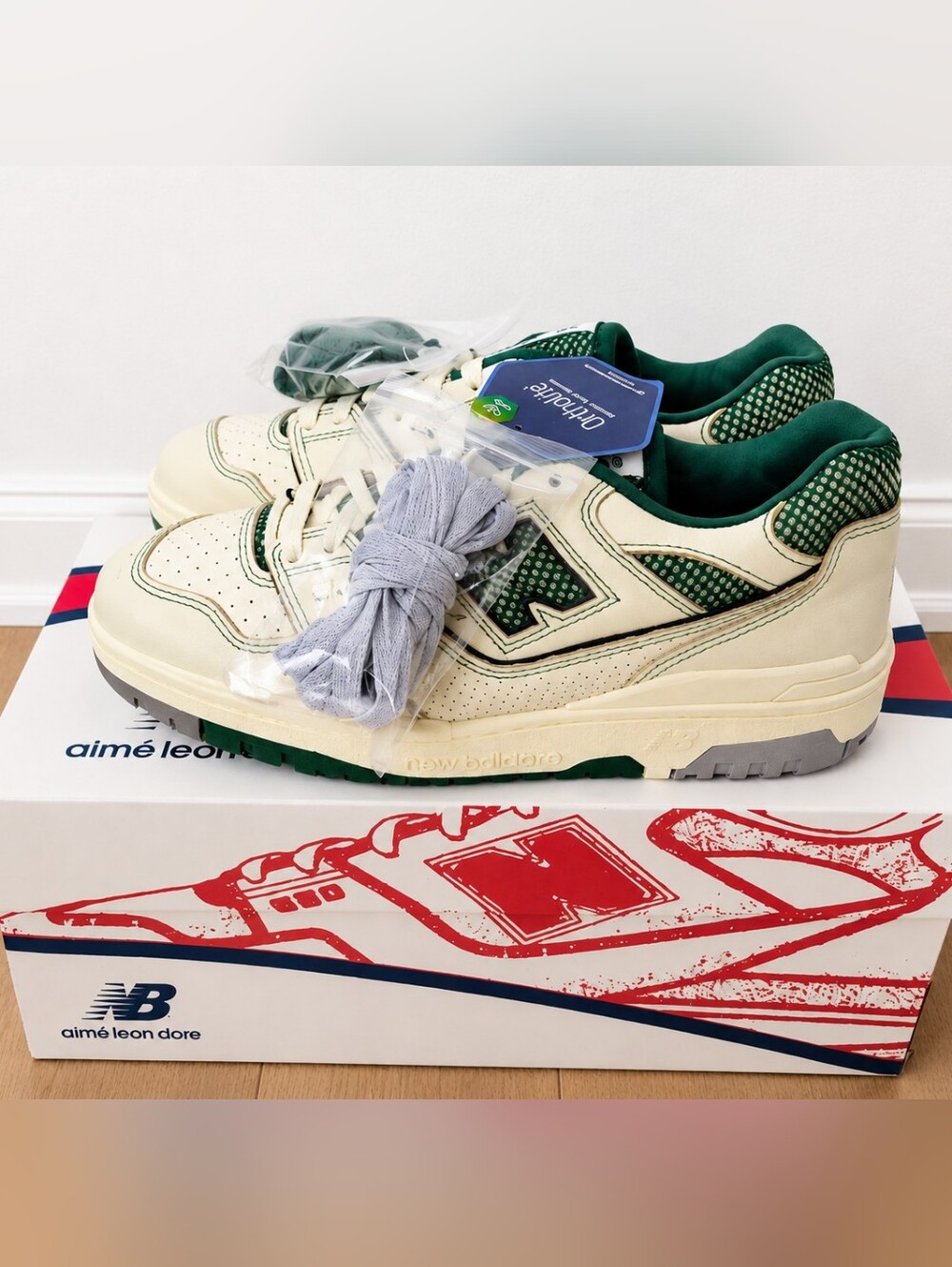 Aimé Leon Doré × New Balance 550 Cream & Green